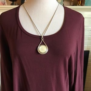 Peruvian Connection Purple Tunic Size L